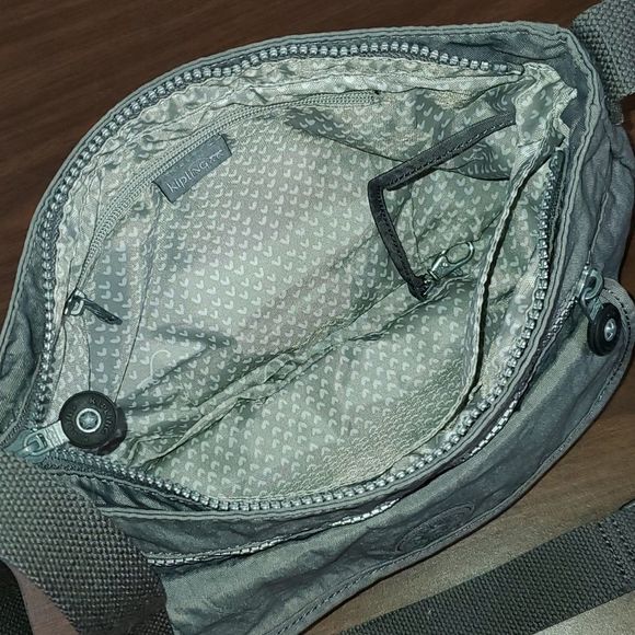 Kipling Syro Grey Patterned‎ Crossbody Bag Purse Pocketbook - Picture 4 of 11